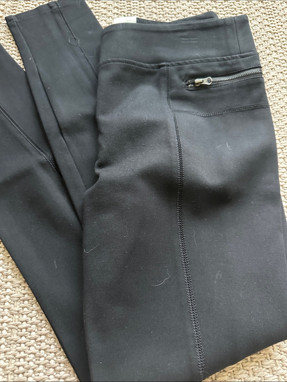 Romeo & Juliet Couture Black Athletic Joggers with Zip Pocket